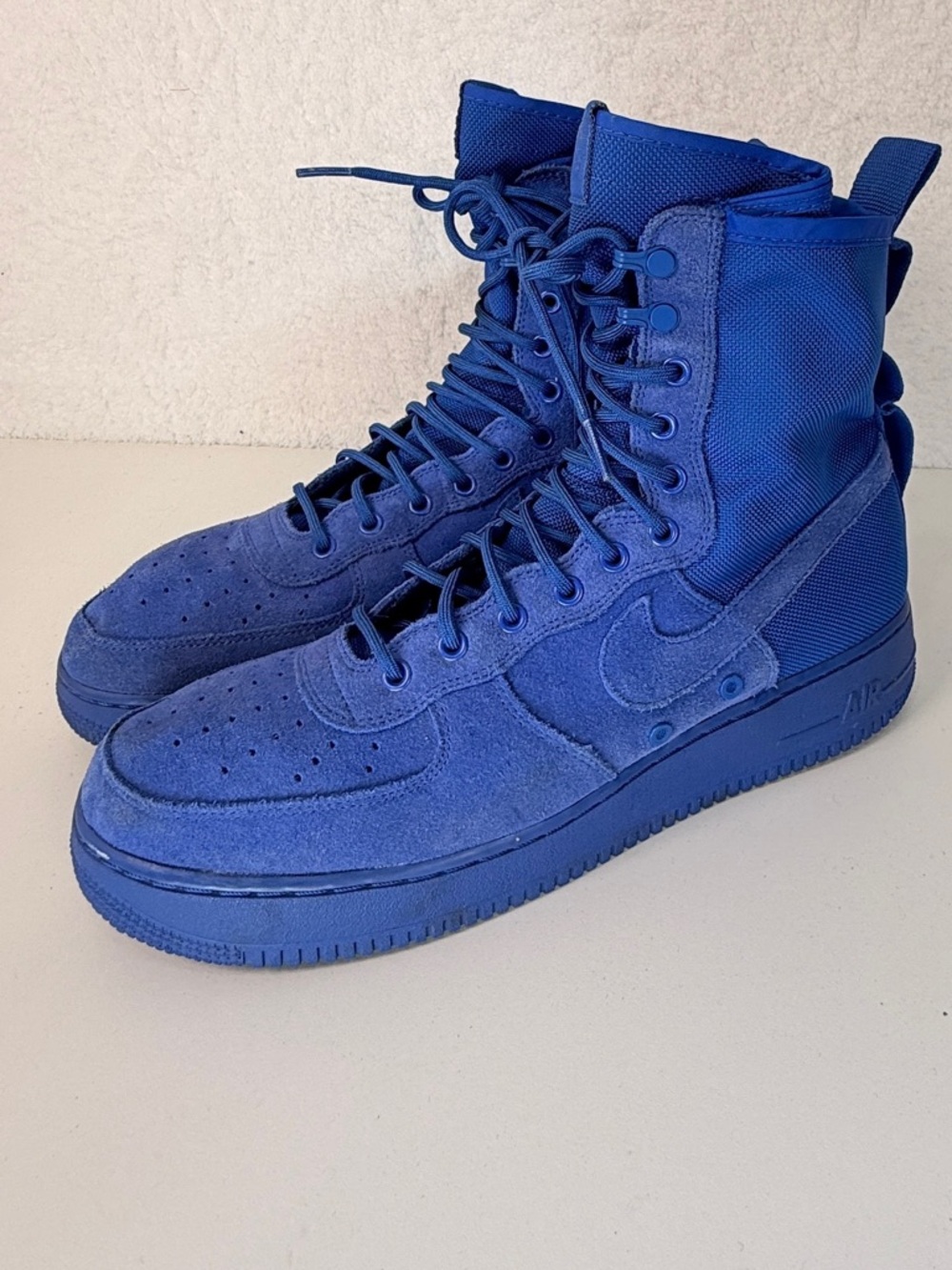 Nike SF Air Force 1 High Blue Suede Tactical Boots Mens 13 shoes high tops